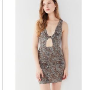 Urban Outfitters Cheetah Key Hole Dress